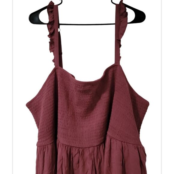 NWOT Midi Challis Smocked Tiered Dress - Picture 6 of 8